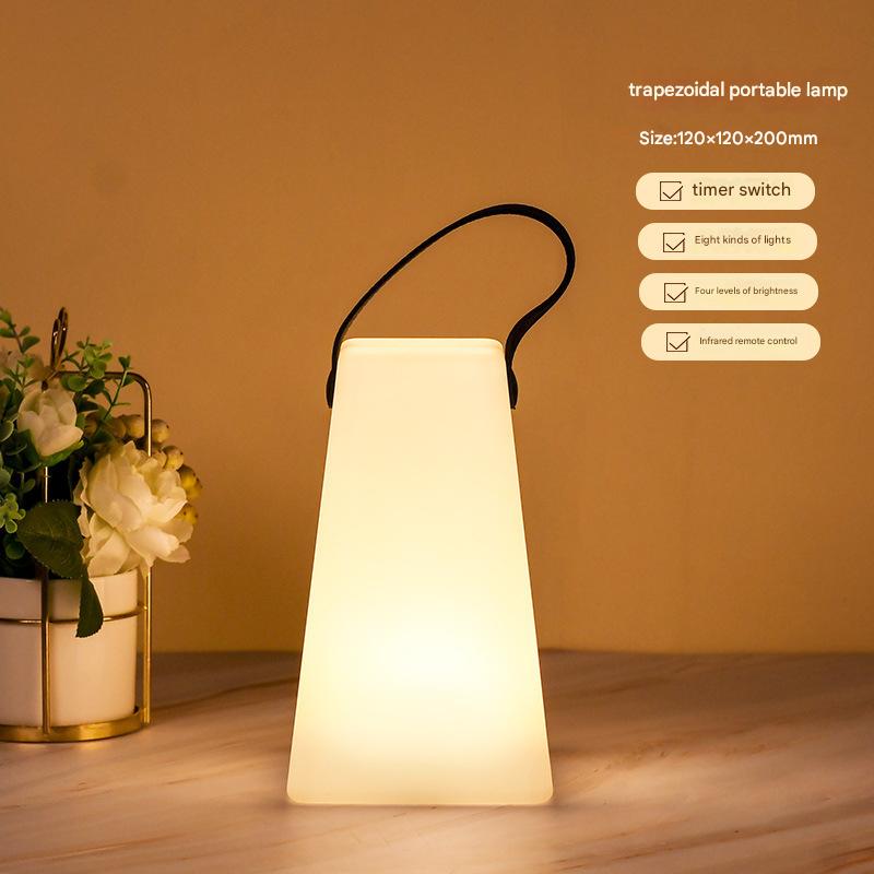 [Square portable lamp] 8 kinds of lights   Remote Control   USB charging
