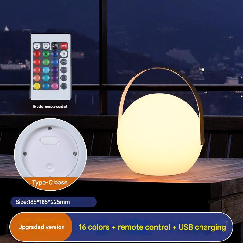 [18-ball portable lamp-upgraded version] 16-color   Remote Control   USB charging