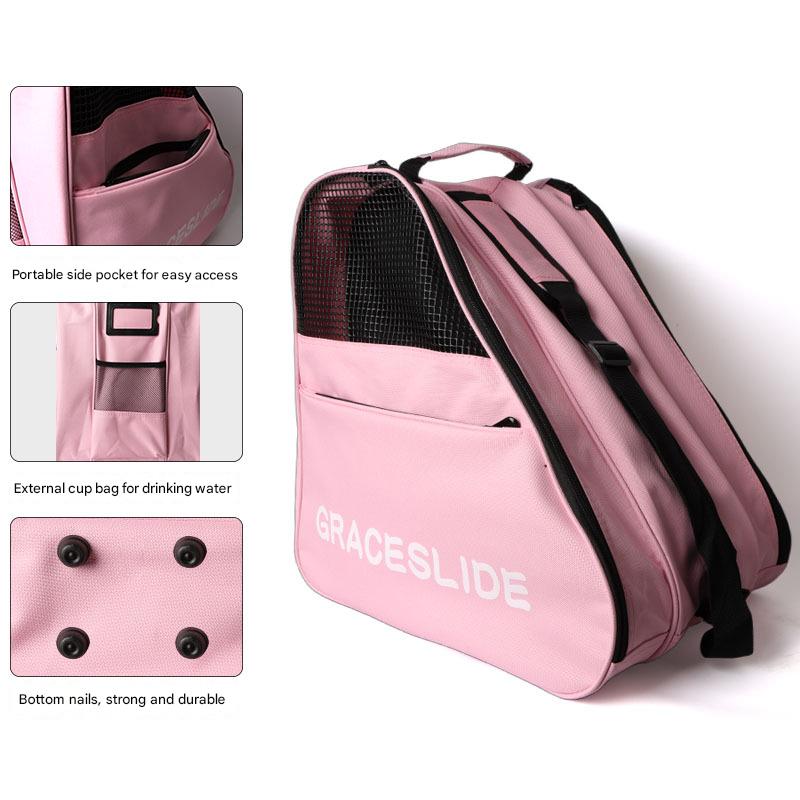 Pink three-layer bag