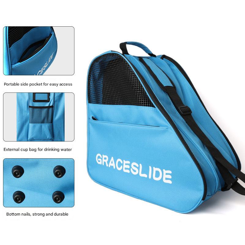 Blue three-layer bag