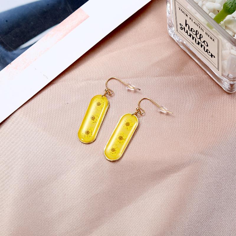 8:9 yellow bottom rectangular round head daffodil eardrop
