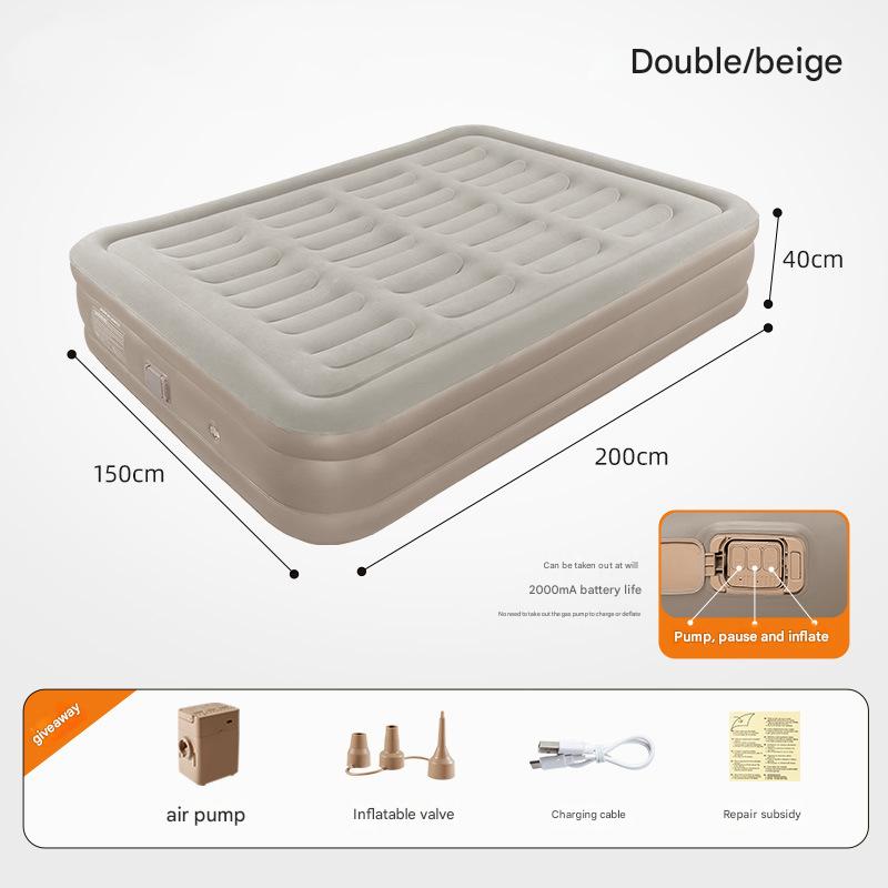 Double bed-m brown (200*150*40cm)