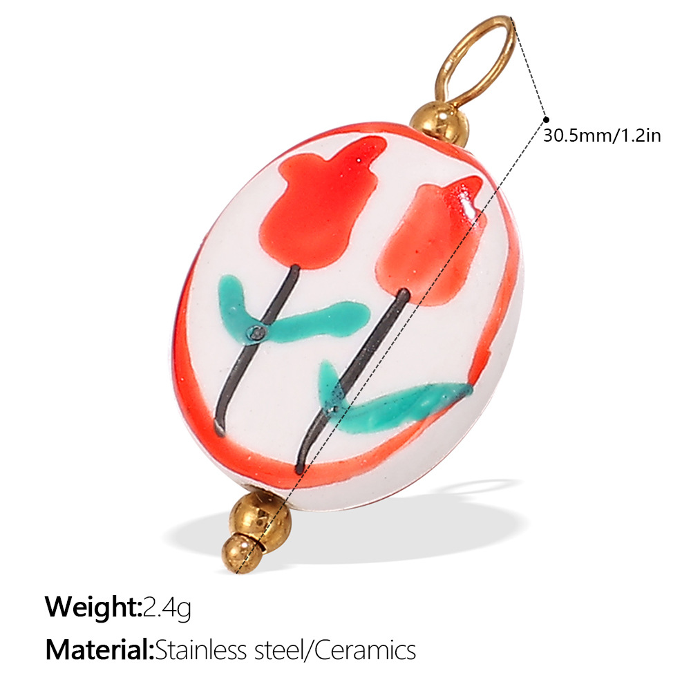 10:Pj358crg colorful ceramic pendant