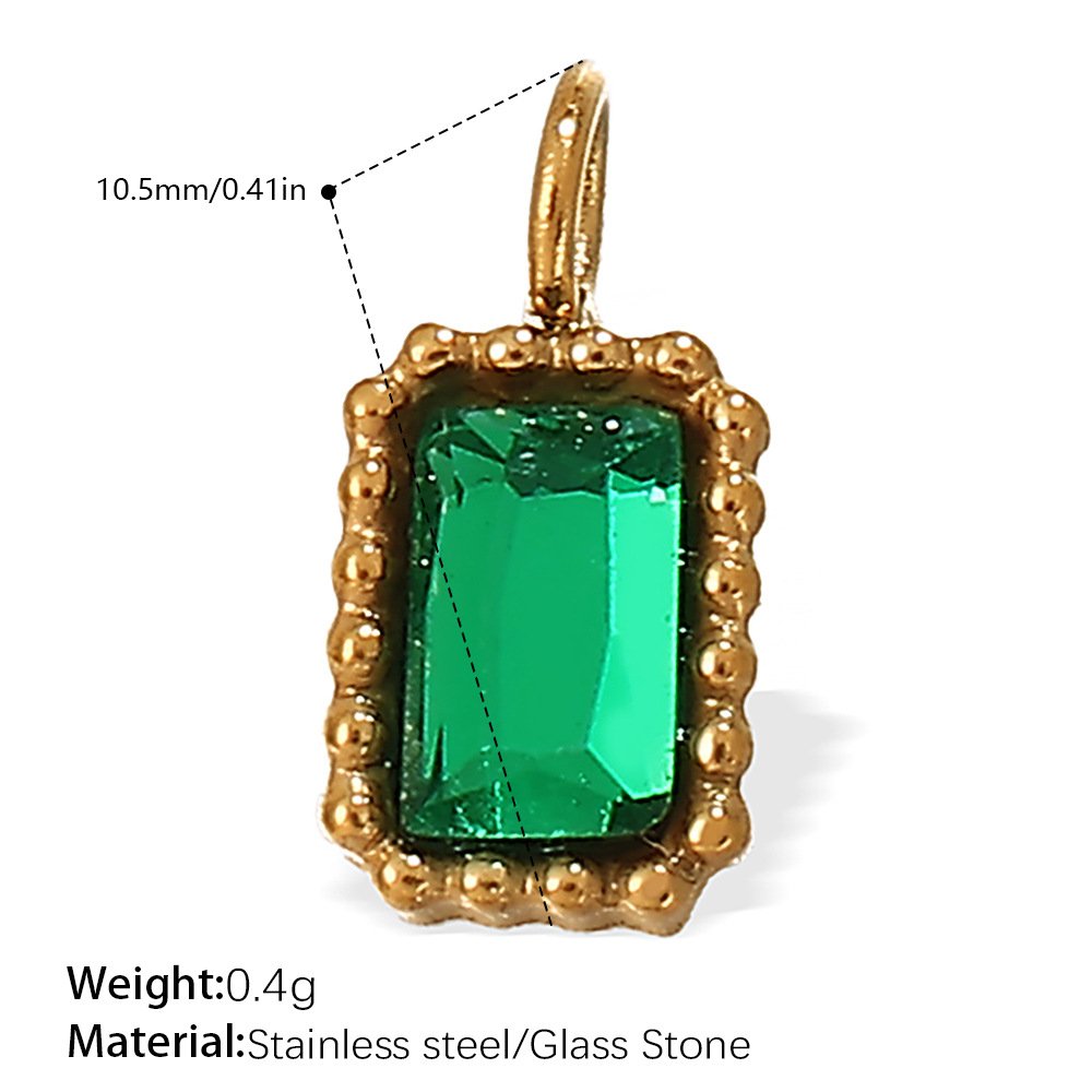 Pj465gng green stone gold pendant