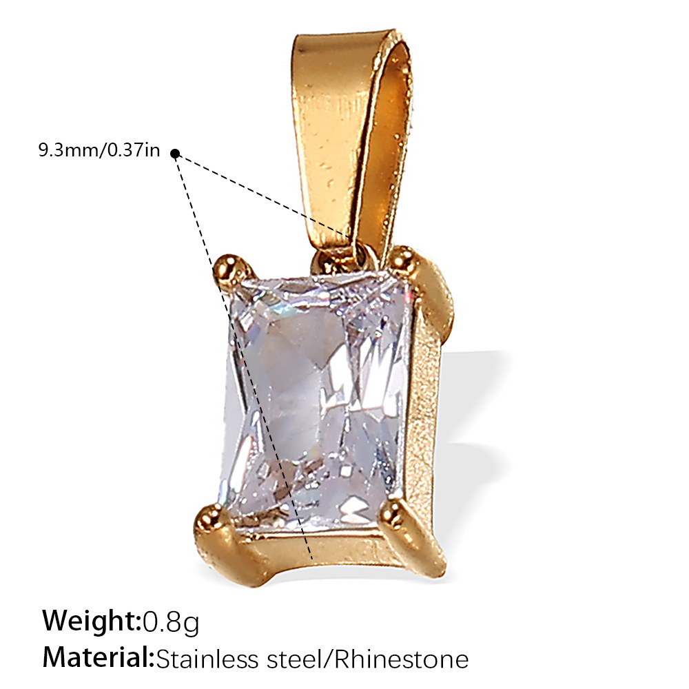 Pj466weg white zirconium gold pendant