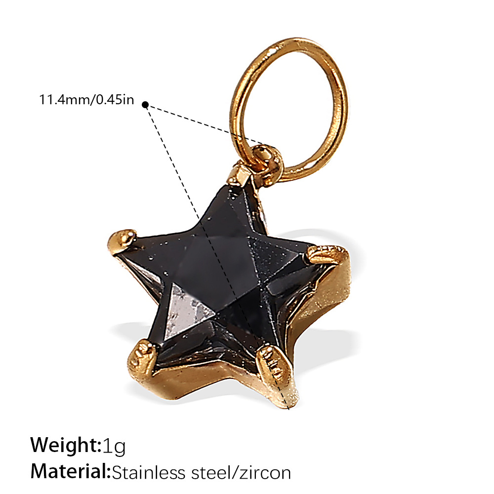 3:Pj464bkg black zirconium gold pendant