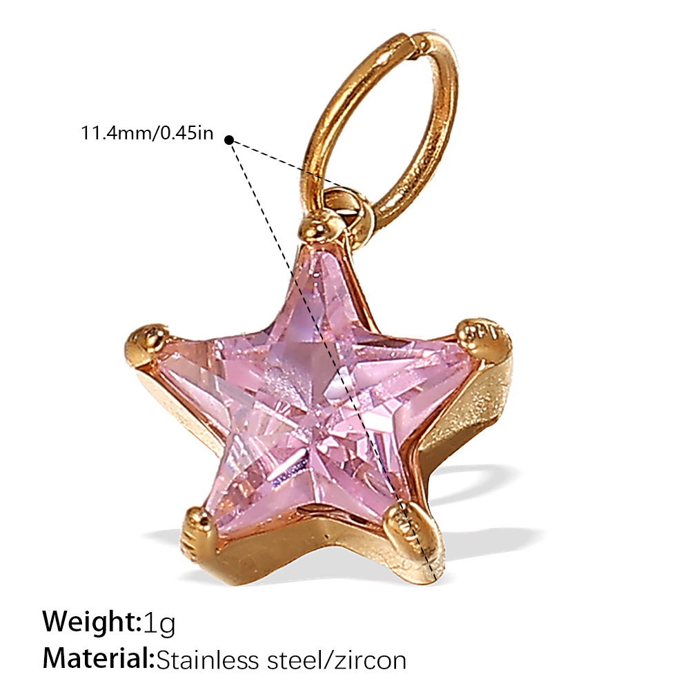 4:Pj464pkg pink zirconium gold pendant