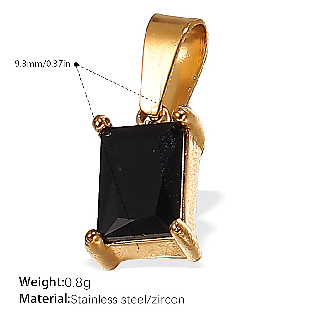 7:Pj466bkg black zirconium gold pendant