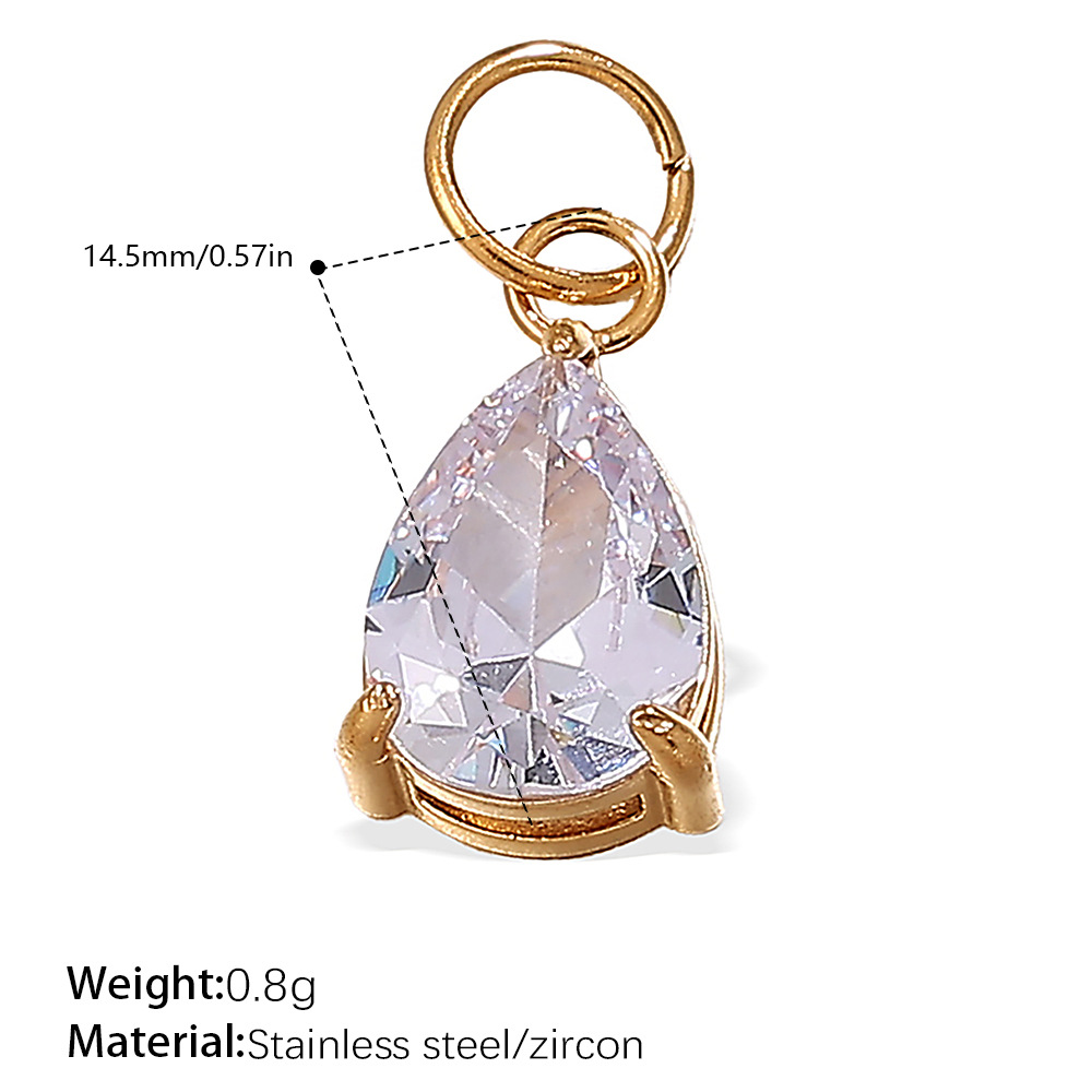 14:Pj469weg white zirconium gold pendant