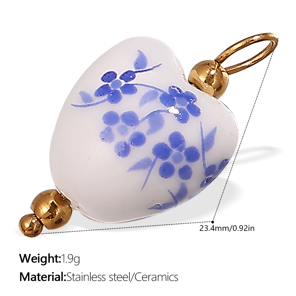 Pj400bewg blue and white ceramic pendant