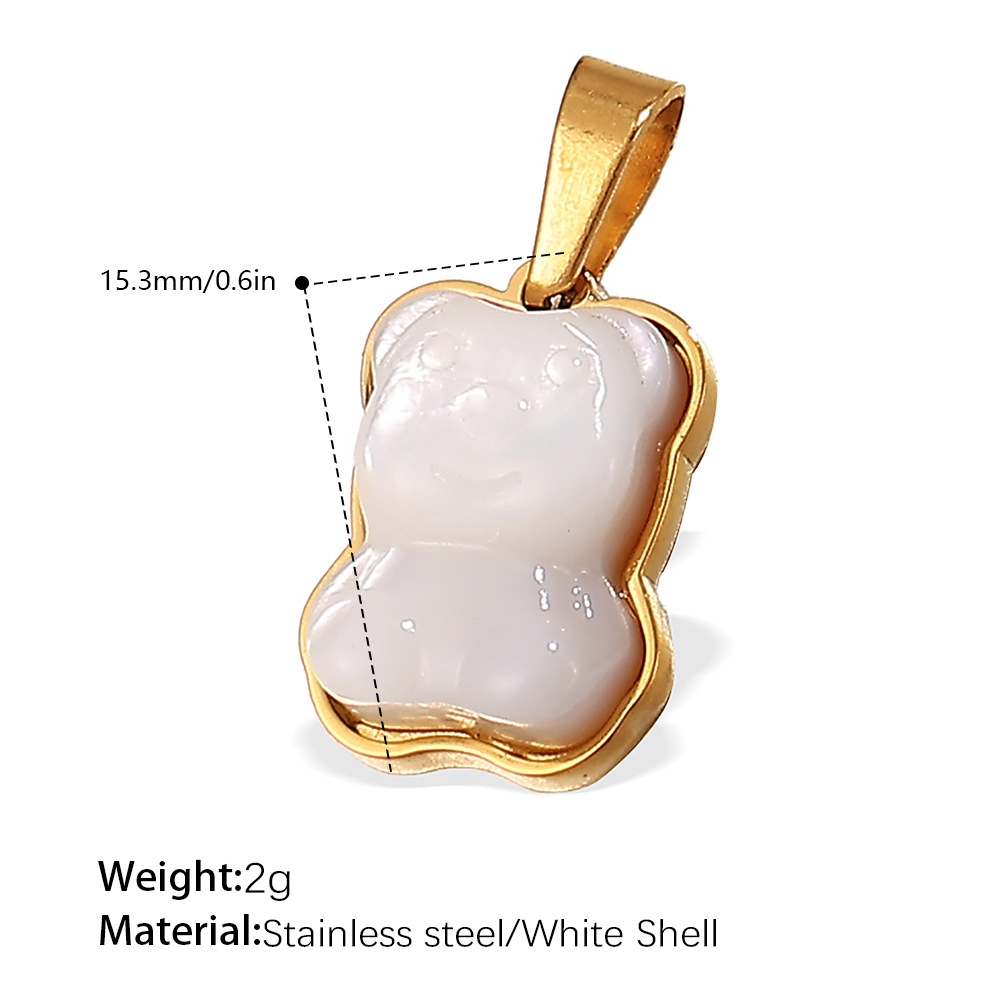 12:PJ558WEG白贝金色吊坠