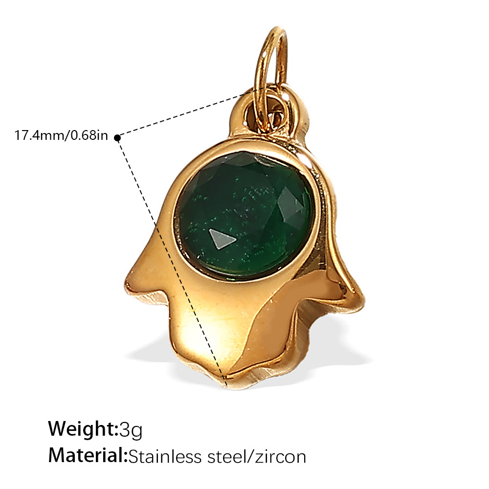 14:PJ559GNG绿锆金色吊坠