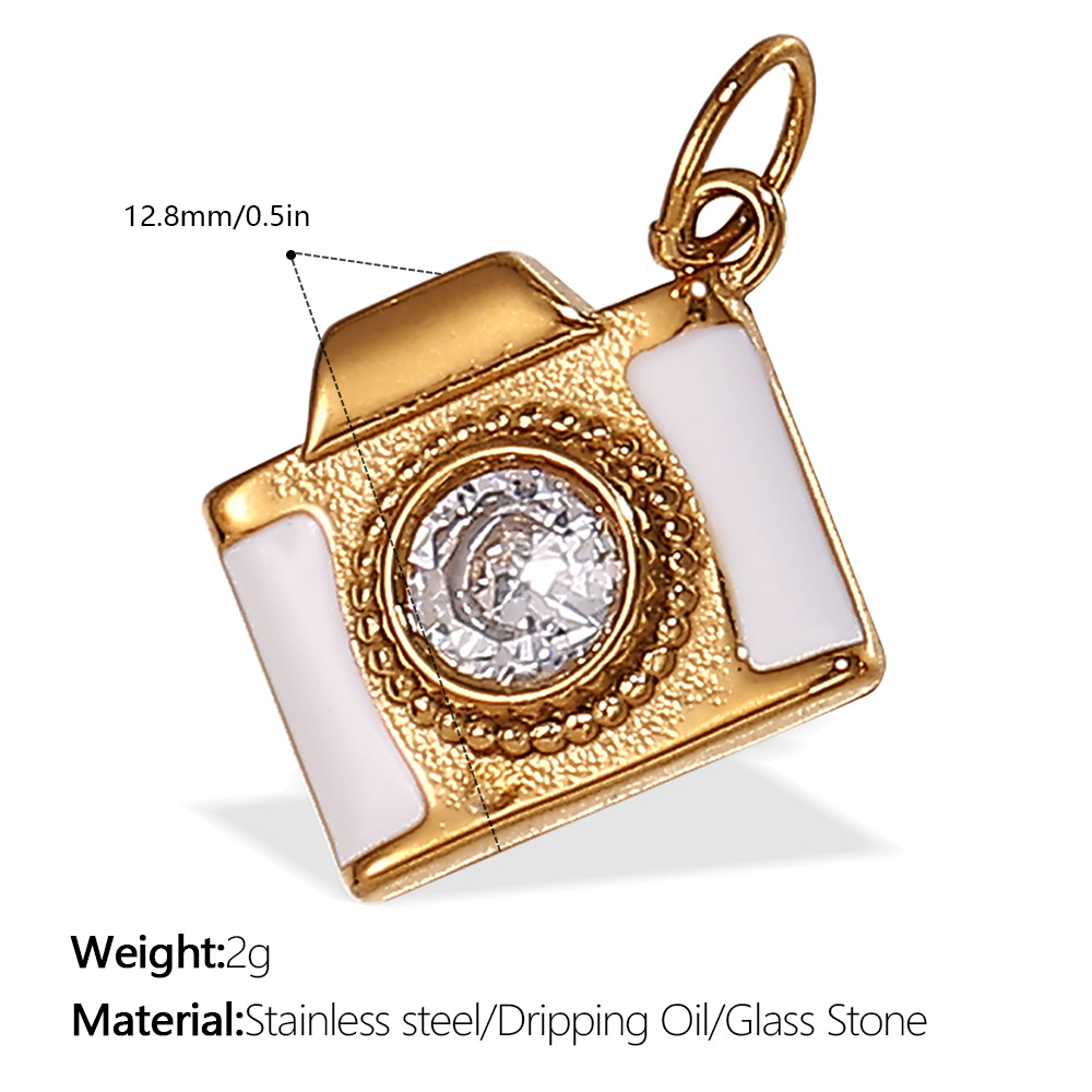 Pj501weg white stone gold pendant