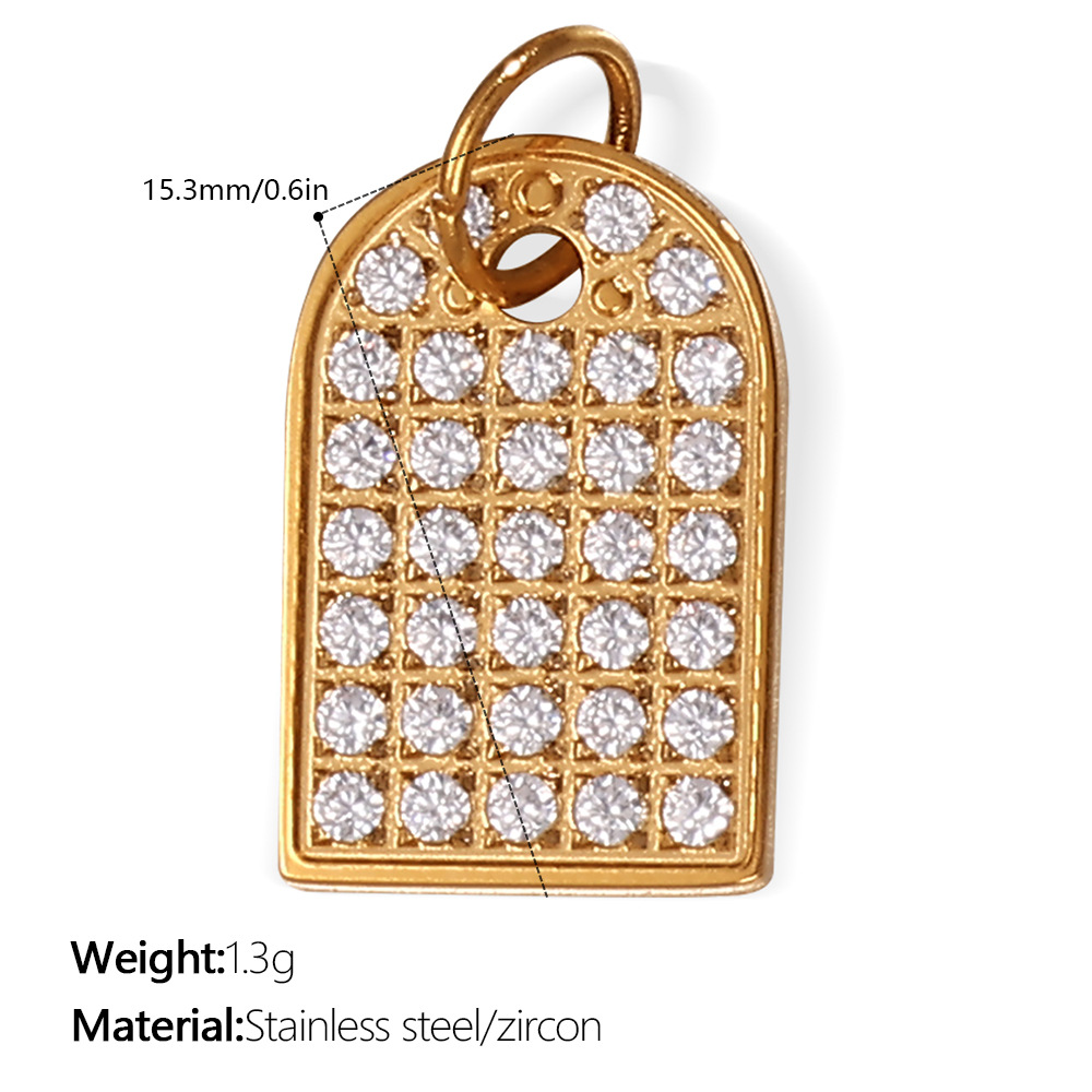 19:Pj515weg white zirconium gold pendant