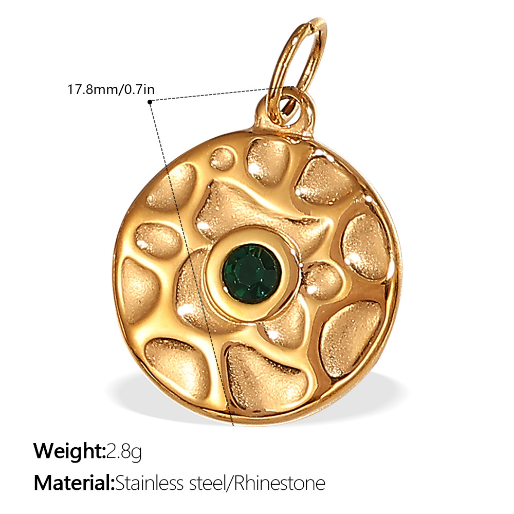 21:Pj517gng green diamond gold pendant