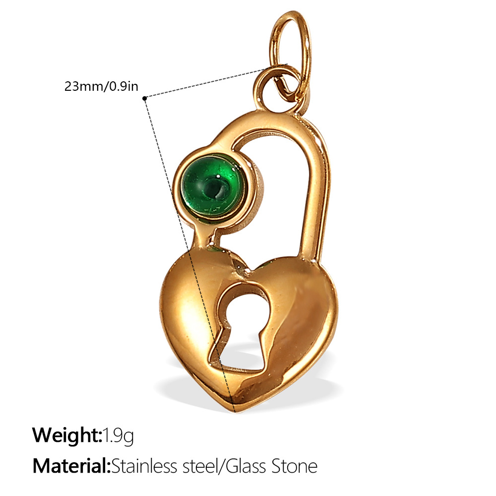 32:Pj528gng green diamond gold pendant