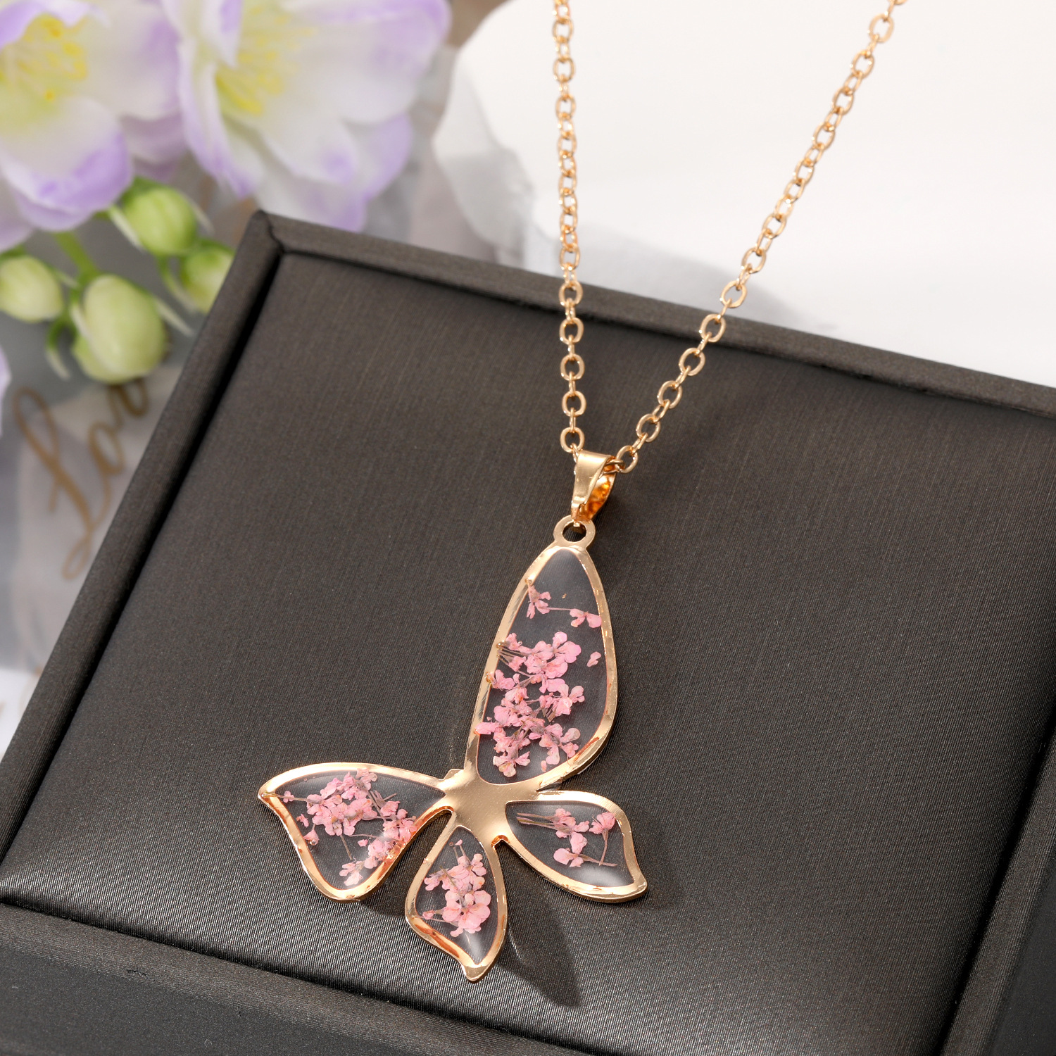 5:Pink Butterfly Necklace