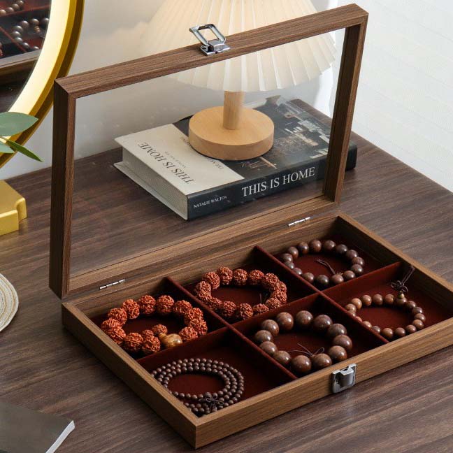 Walnut Square 6-position Box