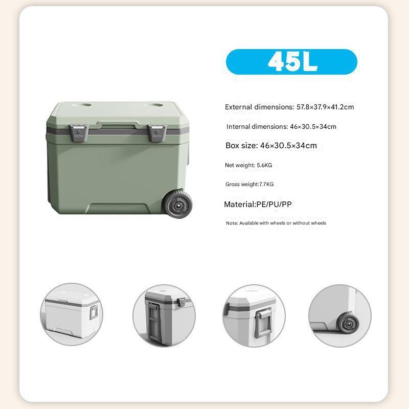 45L green with wheels refrigerated for 48 hours
