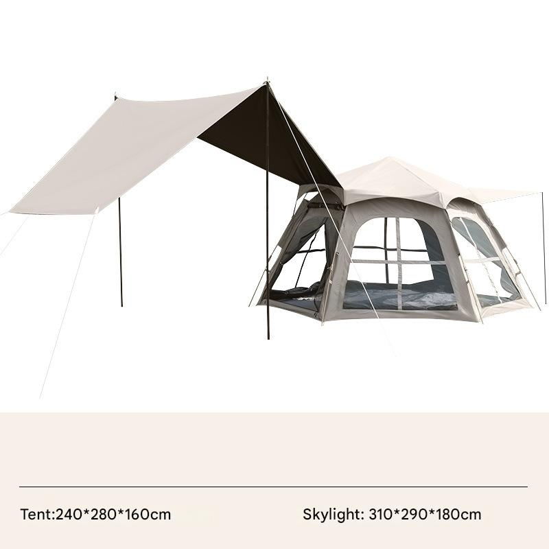 large tent and canopy two-in-one