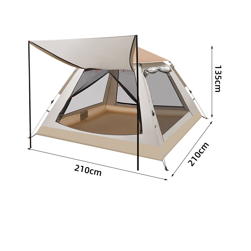 3-4 people cloud ash single tent
