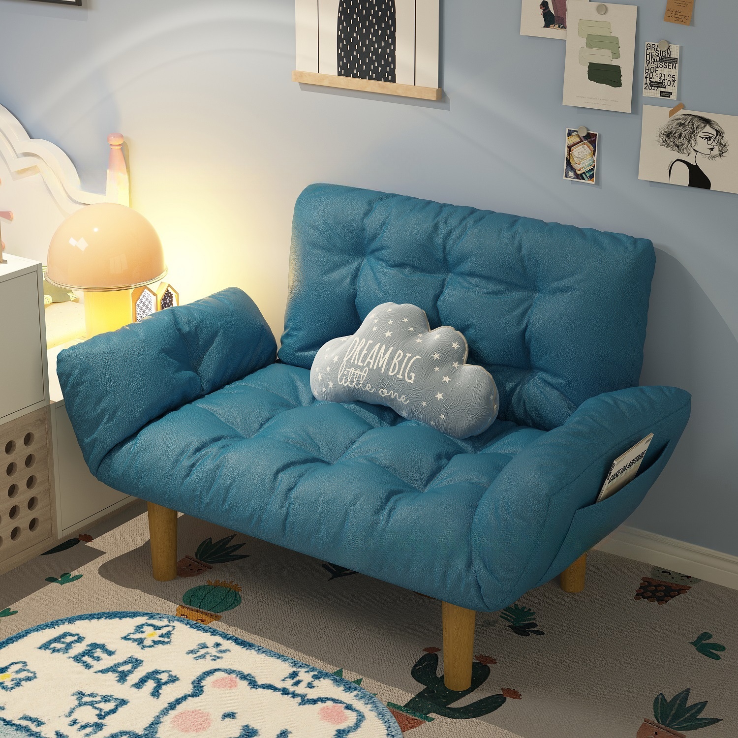 Sky blue technology cloth