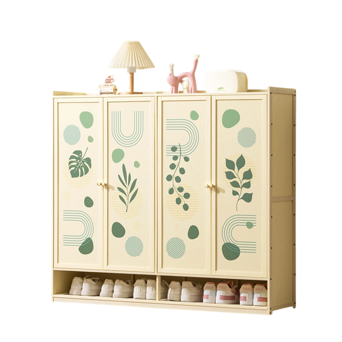 Four doors, eight floors (leaf style)