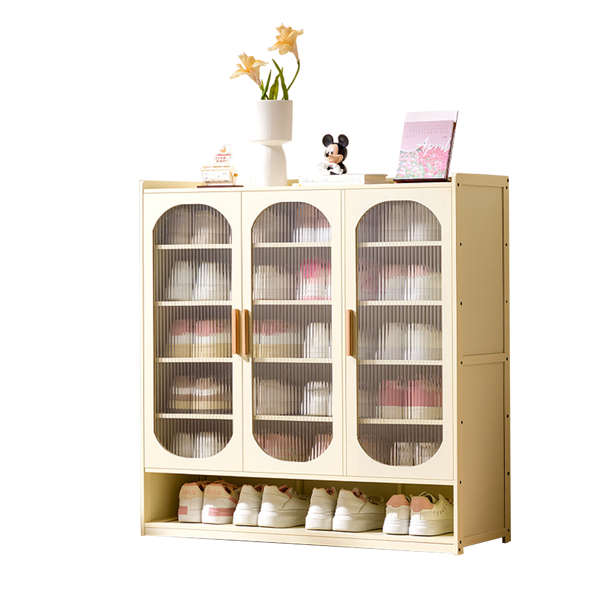 [milk white] three doors and 7 floors