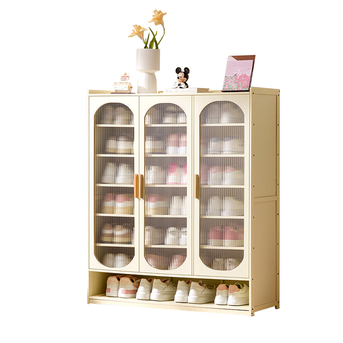 [milk white] three doors and 8 floors