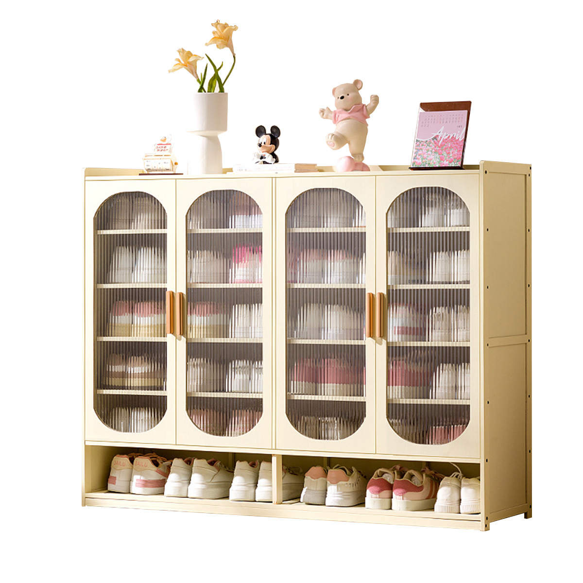 [milk white] four doors and 7 floors