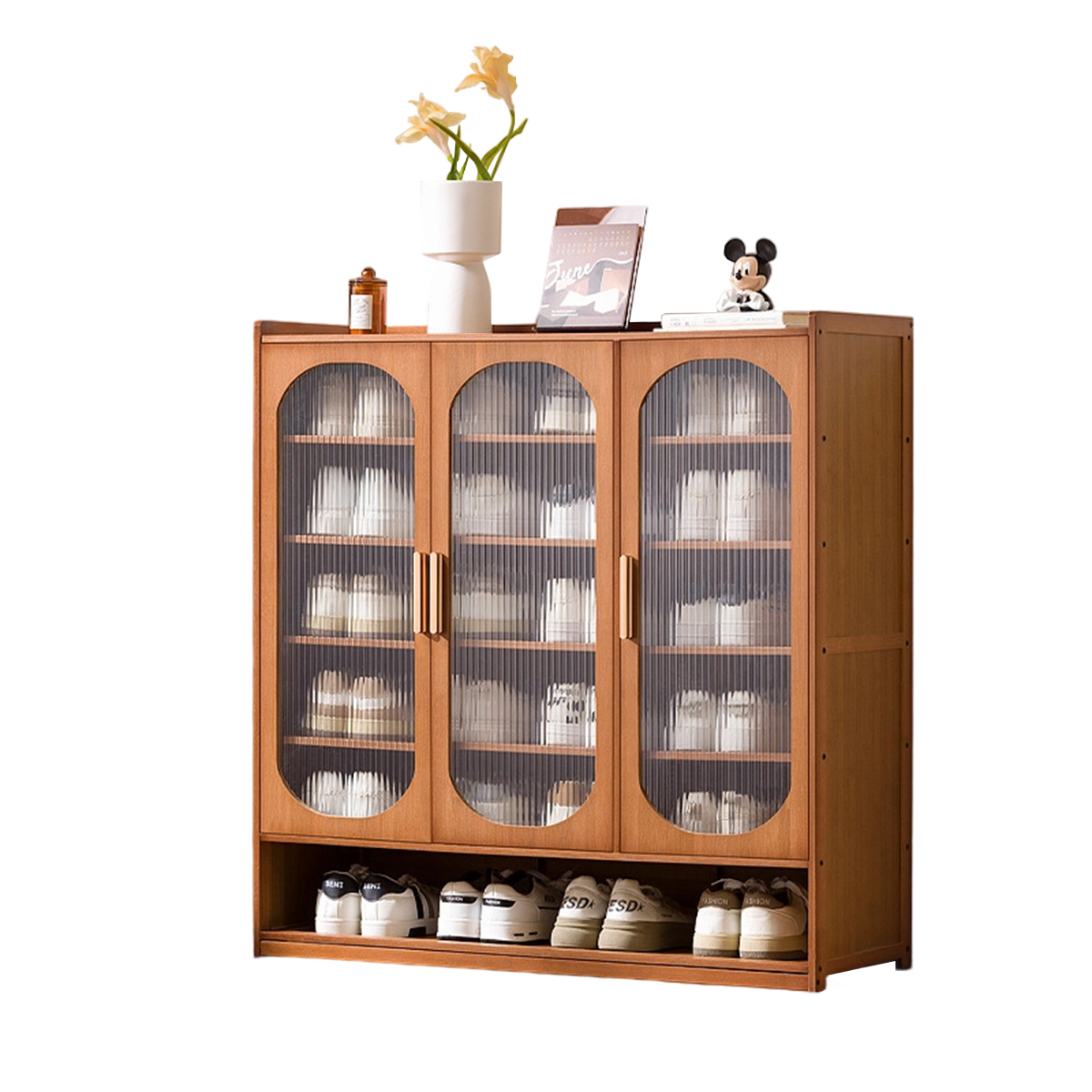 [brown] three doors and 7 floors