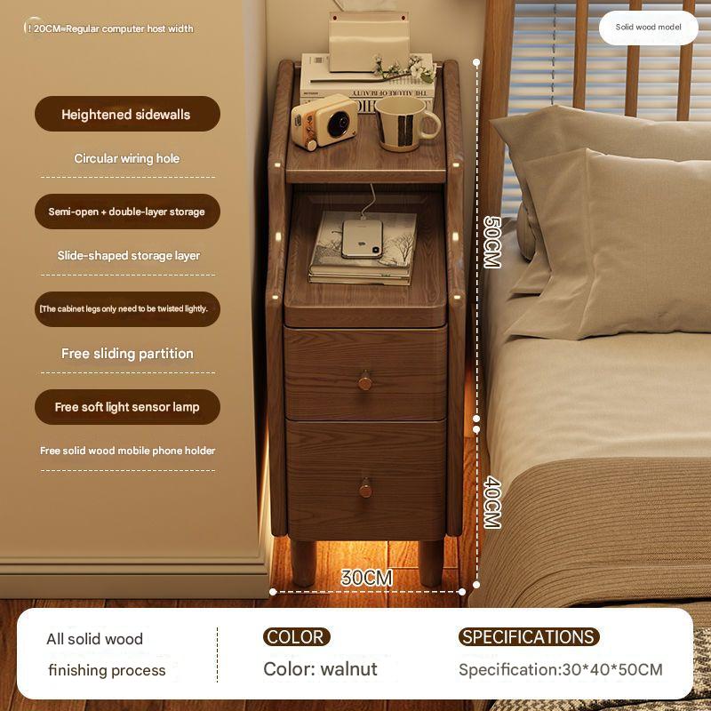 [induction night light model] all solid wood-walnut 30cm