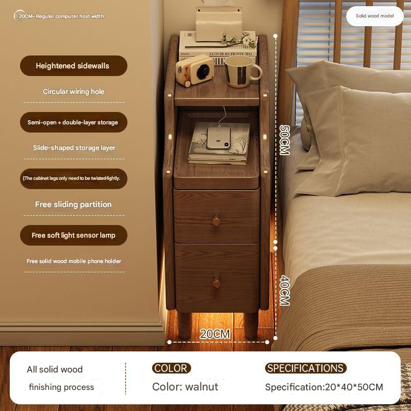 [induction night light model] all solid wood-walnut 20cm