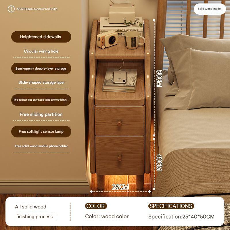 [induction night light model] all solid wood - log texture 25cm