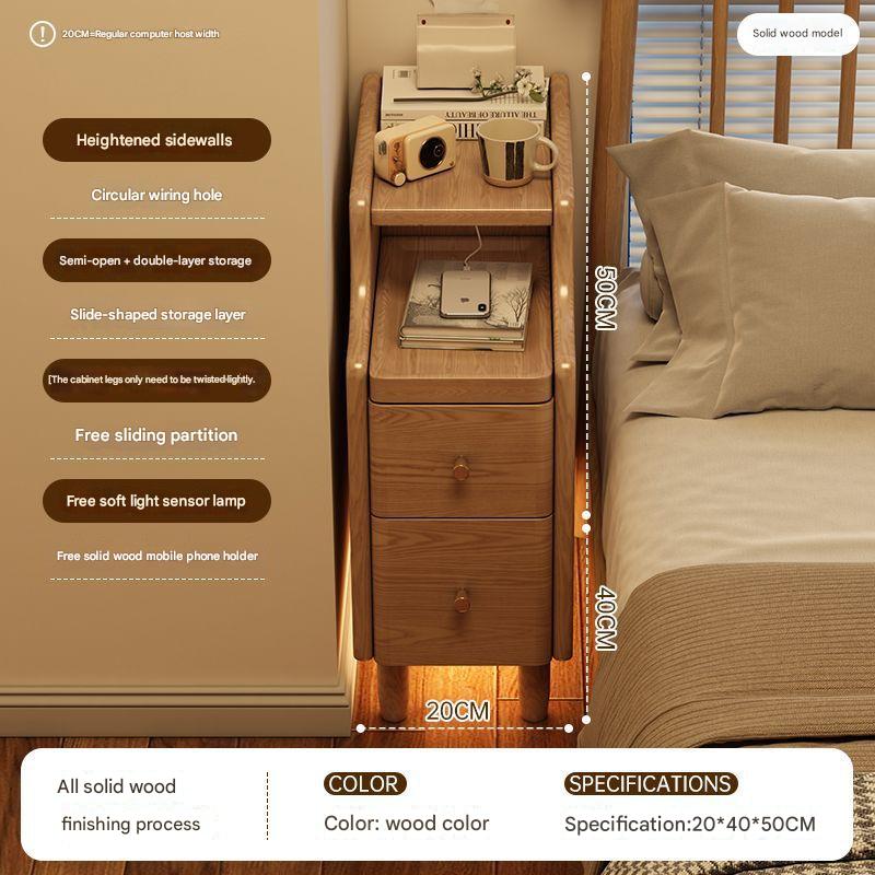 [induction night light model] all solid wood - log texture 20cm