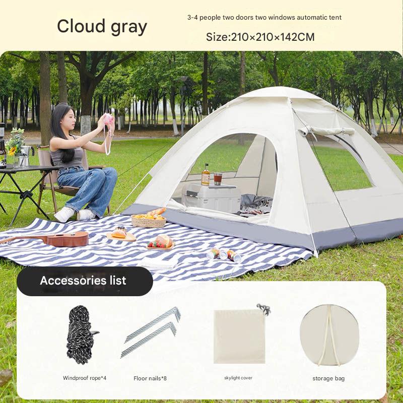 Upgrade [Cloud Grey] 3-4 people, two doors and two windows