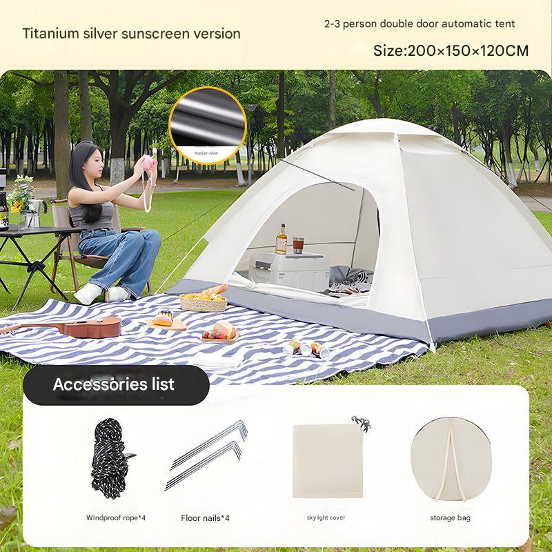 Titanium Silver 2-3 people double door