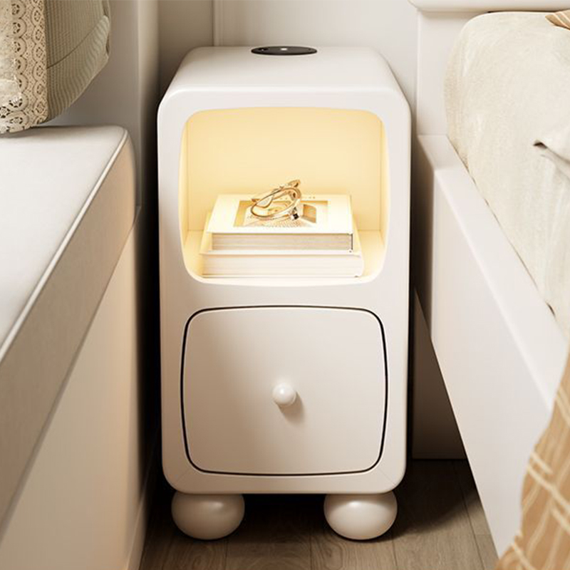 [wireless charging   induction light] all solid wood - white width 25cm