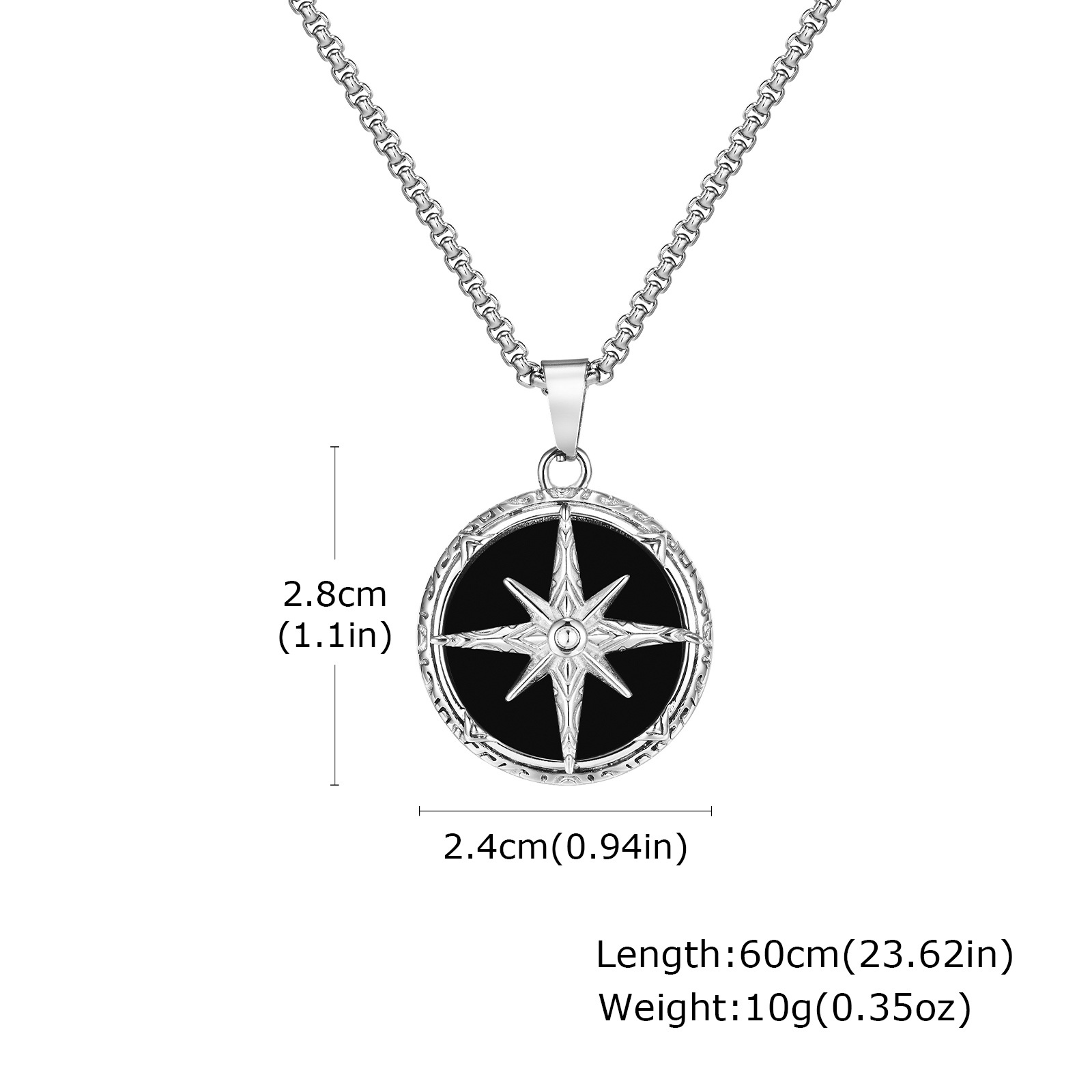 3:Black agate pendant