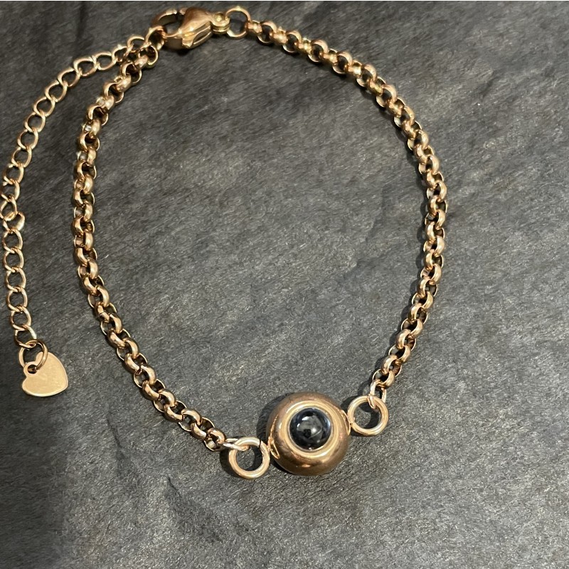 3 rose gold color plated