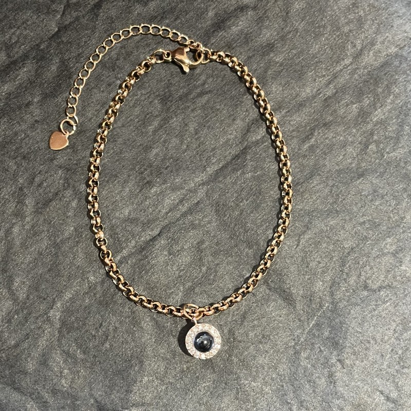 3:Titanium steel rose gold plated