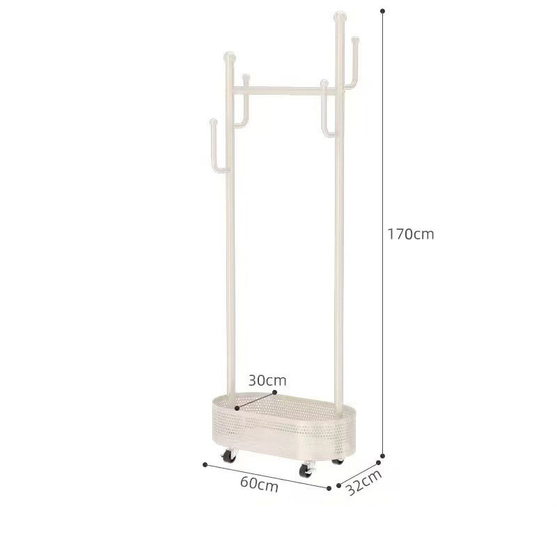 Cream white 60cm [hollow grid storage] mute wheel