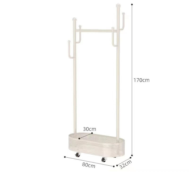 Cream white 80cm [hollow grid storage] mute wheel