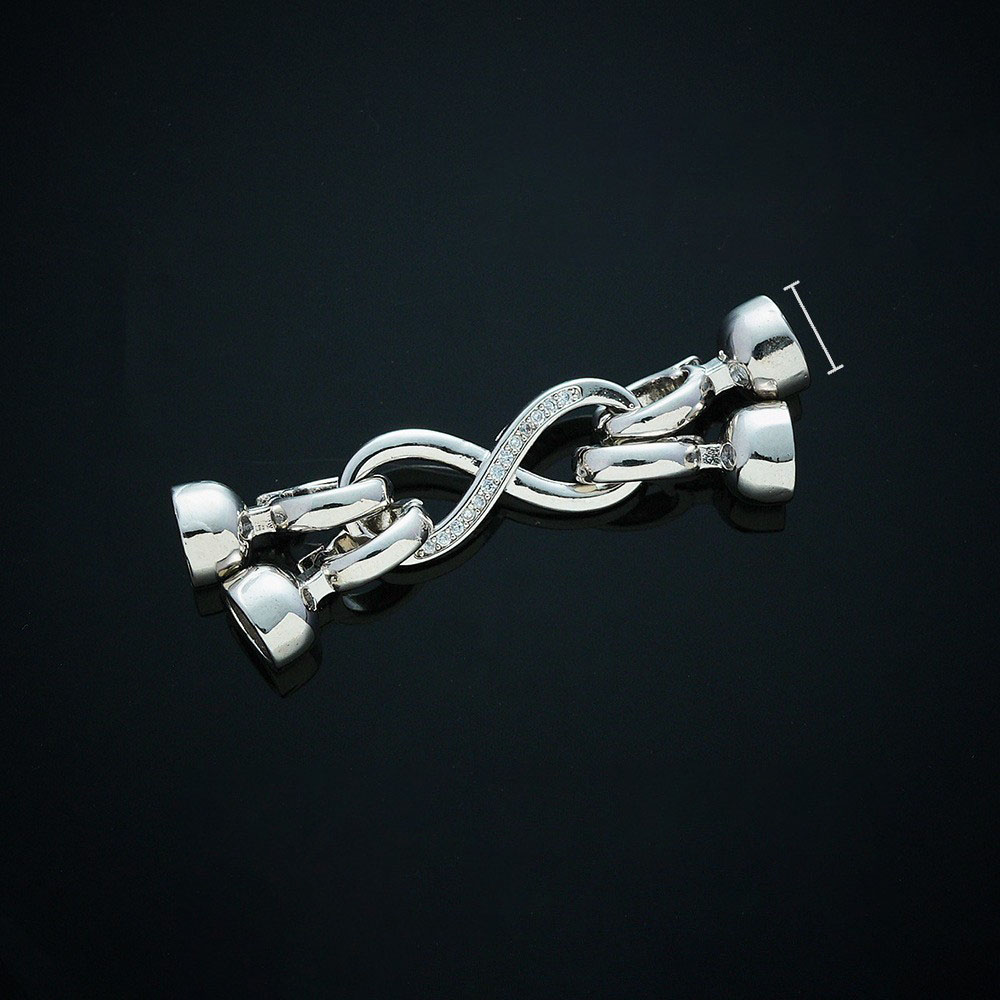 #229- Double-row buckle - White gold