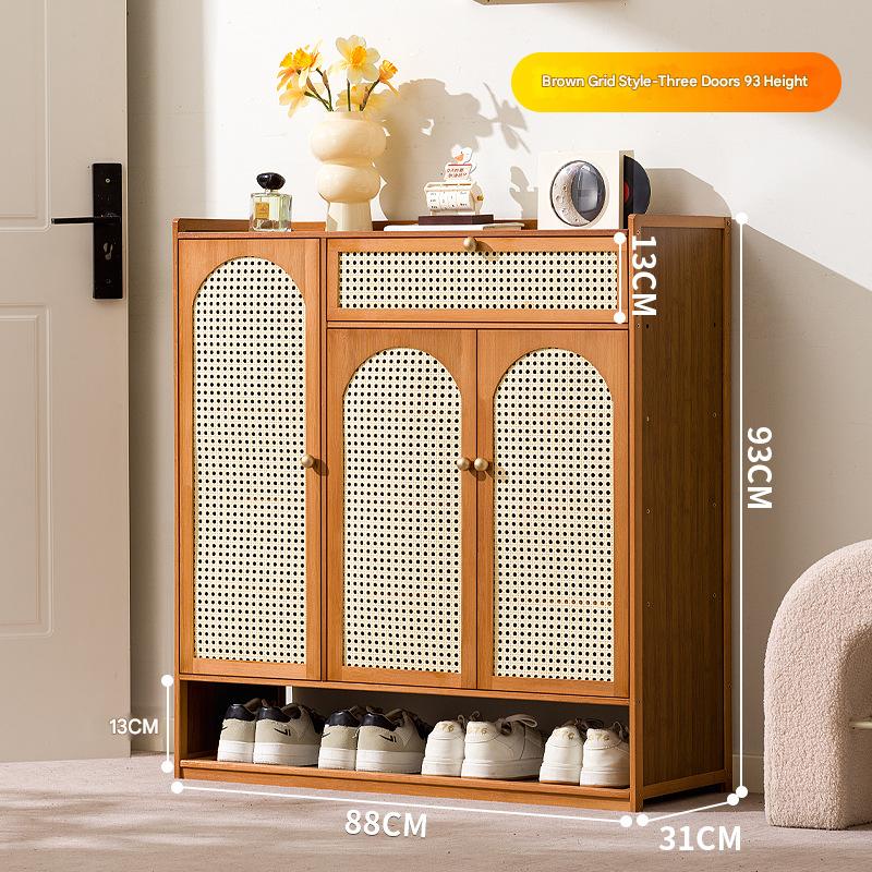 Brown - three doors and seven layers with drawers