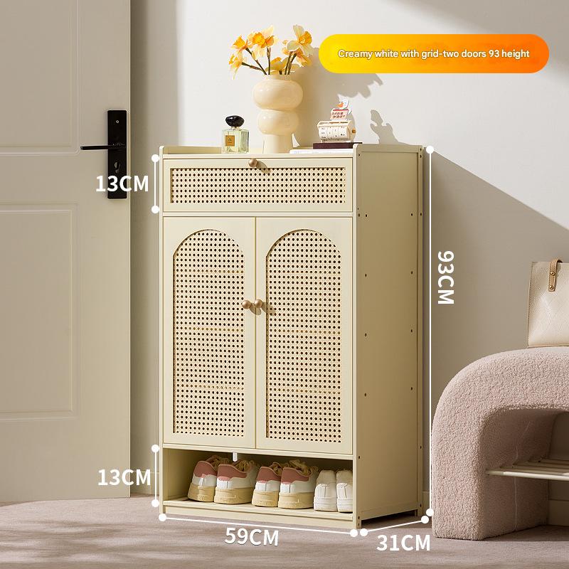 Milky White - Double doors, seven layers with drawers