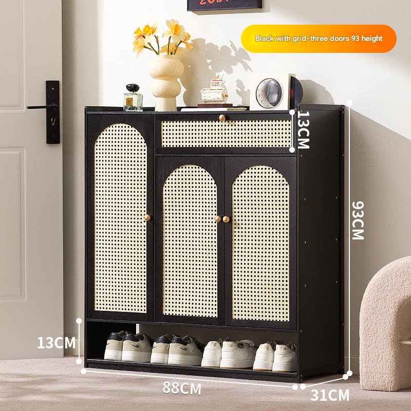 Black - Three doors, seven layers with drawers