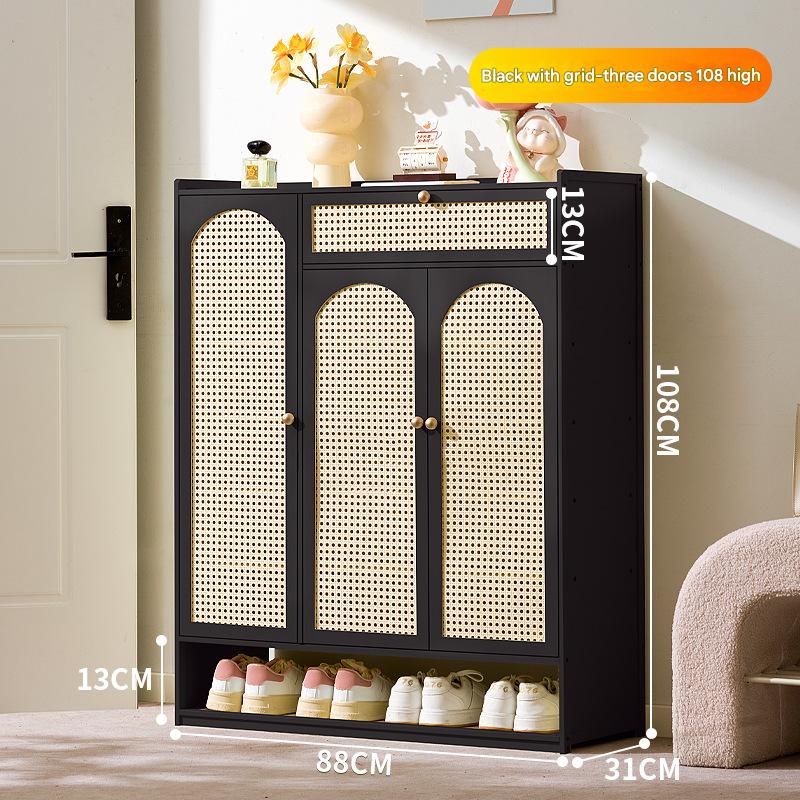 Black - Three doors, eight layers with drawers