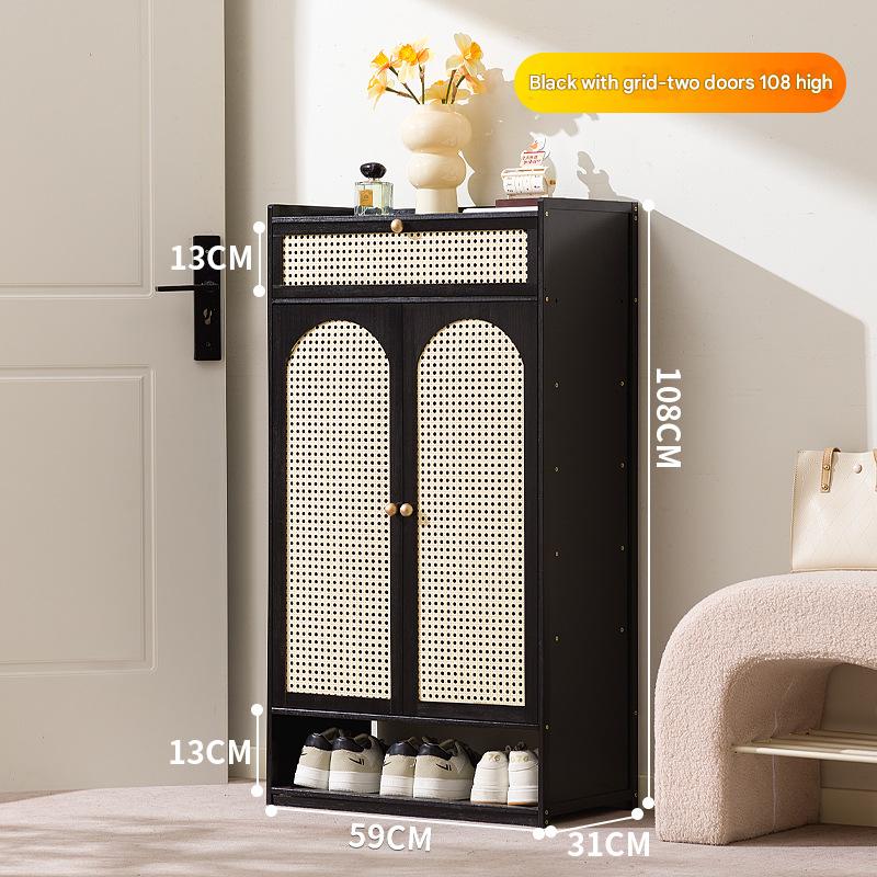 Black - Double doors, eight layers with drawers