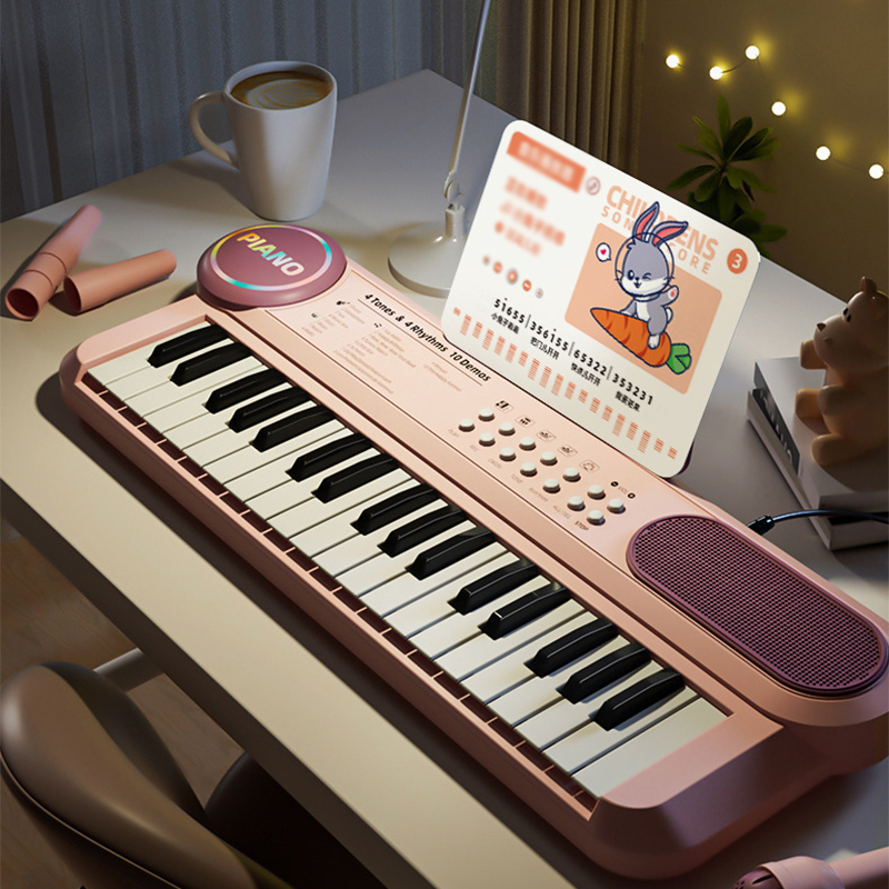 Storage 2-in-1 electronic keyboard pink [with charging combination]